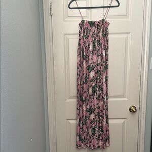Pink Floral Maxi Dress